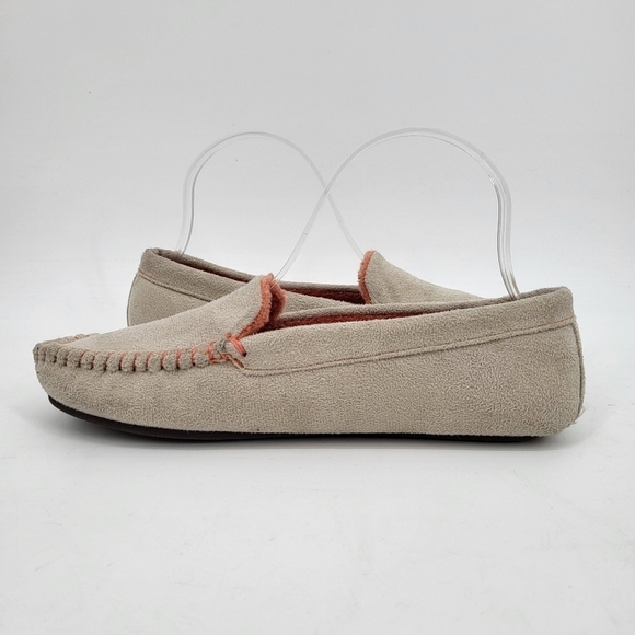 Woolrich Faux Suede Fleece Loafer Slippers Slip On Aloe Insoles Tan 7.5 - Picture 6 of 7